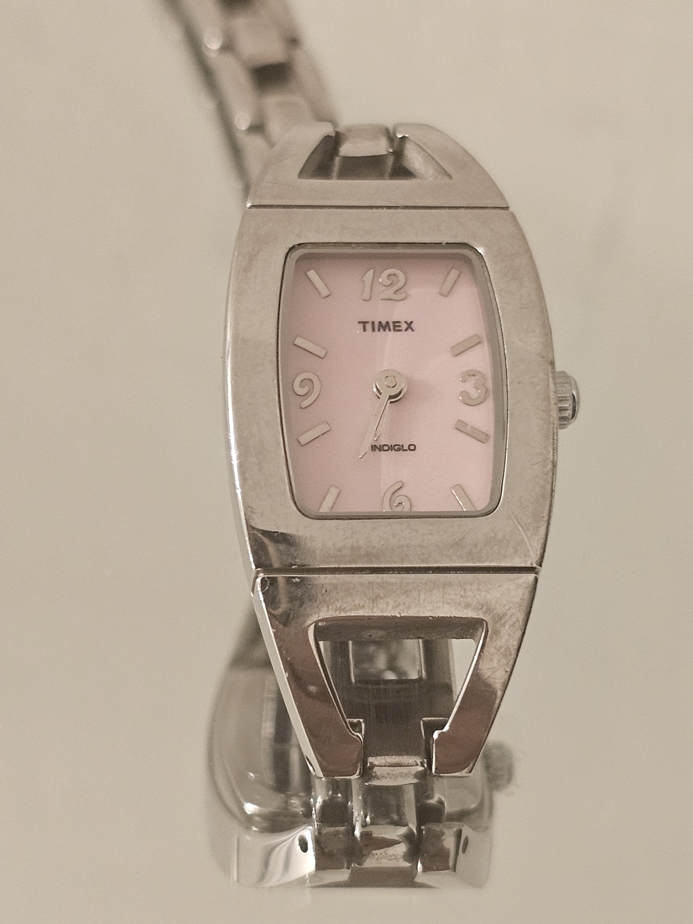 Timex Indiglo  Women's Stainless Steel Pink Dial Bracelet Watch